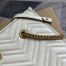 Gucci GG Marmont Medium Tote in White Chevron Calfskin