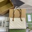 Gucci GG Marmont Small Tote in White Chevron Calfskin