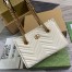 Gucci GG Marmont Small Tote in White Chevron Calfskin
