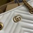 Gucci GG Marmont Small Tote in White Chevron Calfskin