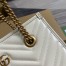 Gucci GG Marmont Small Tote in White Chevron Calfskin