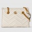 Gucci GG Marmont Small Tote in White Chevron Calfskin