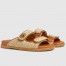 Gucci Women's Velcro Sandals in Natural Raffia 