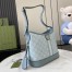 Gucci Ophidia GG Small Shoulder Bag in Dusty Blue Supreme Canvas