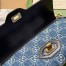 Gucci Luce Small Shoulder Bag in Blue GG Denim