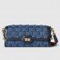 Gucci Luce Small Shoulder Bag in Blue GG Denim
