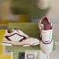 Gucci Men's Re-Web Sneakers in White and Red Leather