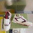 Gucci Men's Re-Web Sneakers in White and Red Leather