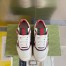 Gucci Men's Re-Web Sneakers in White and Red Leather