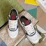 Gucci Men's Re-Web Sneakers in White and Black Leather