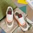 Gucci Men's Re-Web Sneakers in GG Canvas with Orange Leather