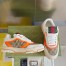 Gucci Men's Re-Web Sneakers in GG Canvas with Orange Leather