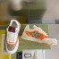 Gucci Men's Re-Web Sneakers in GG Canvas with Orange Leather