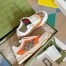 Gucci Men's Re-Web Sneakers in GG Canvas with Orange Leather