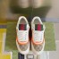 Gucci Men's Re-Web Sneakers in GG Canvas with Orange Leather