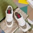 Gucci Men's Re-Web Sneakers in GG Canvas with White Leather