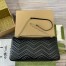 Gucci GG Marmont Large Shoulder Bag in Black Chevron Leather