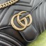 Gucci GG Marmont Large Shoulder Bag in Black Chevron Leather