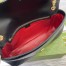 Gucci GG Marmont Large Shoulder Bag in Black Chevron Leather