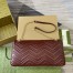 Gucci GG Marmont Large Shoulder Bag in Red Chevron Leather