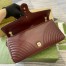 Gucci GG Marmont Large Shoulder Bag in Red Chevron Leather