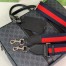 Gucci Briefcase in Black GG Supreme Canvas with Shoulder Strap