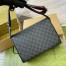 Gucci Men's Messenger Bag in Black GG Supreme Canvas