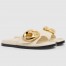 Gucci Marina Chain Slide Sandals in White Leather