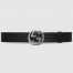 Gucci Black Jumbo GG Leather 40MM Belt with Interlocking G Buckle