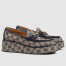 Gucci Women's Horsebit Wedge Loafers in Blue GG Canvas
