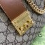 Gucci Padlock Medium Shoulder Bag in GG Canvas with Brown Calfskin