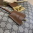 Gucci Padlock Medium Shoulder Bag in GG Canvas with Brown Calfskin