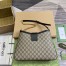 Gucci Padlock Medium Shoulder Bag in GG Canvas with Black Calfskin