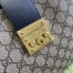 Gucci Padlock Medium Shoulder Bag in GG Canvas with Black Calfskin