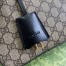 Gucci Padlock Medium Shoulder Bag in GG Canvas with Black Calfskin