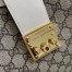 Gucci Padlock Medium Shoulder Bag in GG Canvas with White Calfskin