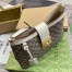 Gucci Padlock Medium Shoulder Bag in GG Canvas with White Calfskin