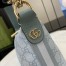 Gucci Ophidia Super Mini Shouler Bag in Dusty Blue GG Supreme Canvas