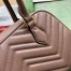 Gucci GG Marmont Small Top-handle Bag in Dusty Pink Chevron Leather
