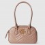 Gucci GG Marmont Small Top-handle Bag in Dusty Pink Chevron Leather