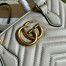 Gucci GG Marmont Small Top-handle Bag in White Chevron Leather