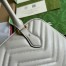 Gucci GG Marmont Small Top-handle Bag in White Chevron Leather