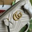 Gucci GG Marmont Small Top-handle Bag in White Chevron Leather