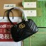 Gucci GG Marmont Small Top-handle Bag in Black Chevron Leather