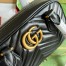 Gucci GG Marmont Small Top-handle Bag in Black Chevron Leather