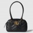Gucci GG Marmont Small Top-handle Bag in Black Chevron Leather