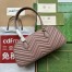 Gucci GG Marmont Medium Top-handle Bag in Dusty Pink Chevron Leather