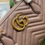 Gucci GG Marmont Medium Top-handle Bag in Dusty Pink Chevron Leather