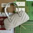 Gucci GG Marmont Medium Top-handle Bag in White Chevron Leather