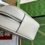 Gucci GG Marmont Medium Top-handle Bag in White Chevron Leather